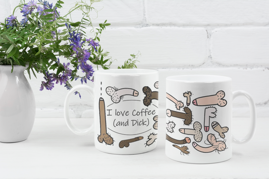 Image de tasse de café de pénis
