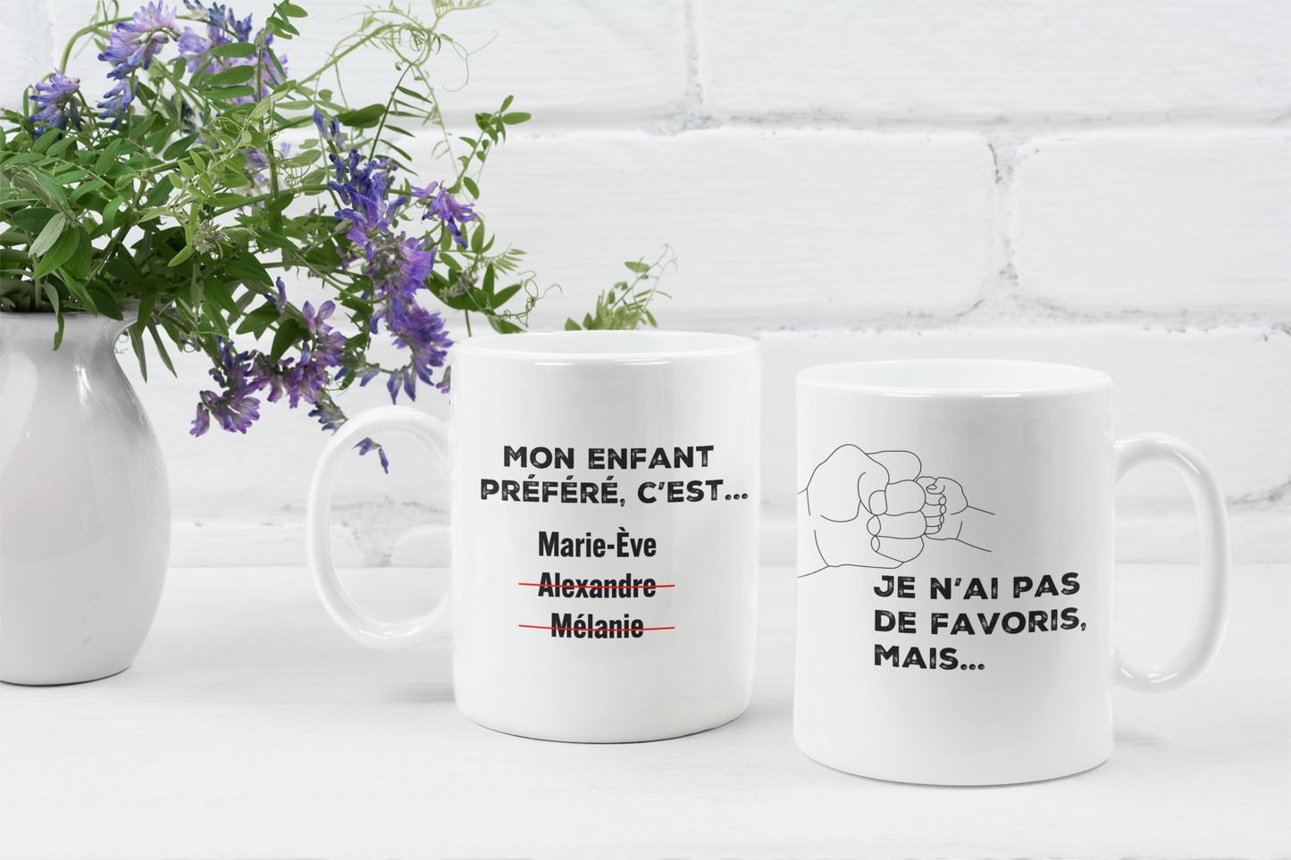 Tasse à café - Mon enfant préféré c'est ... Personnalisable