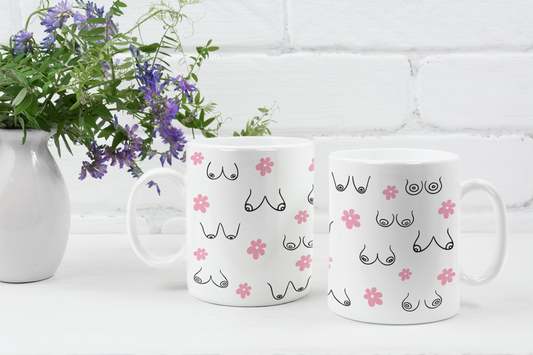 Tasse à café - Seins floral