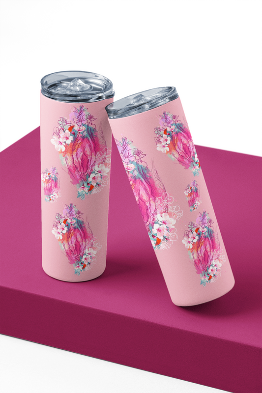Bouteille isotherme - Fleur Vulve rose