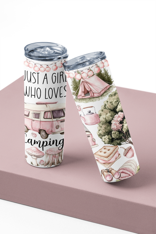 Tumbler isotherme just a girl who loves camping
