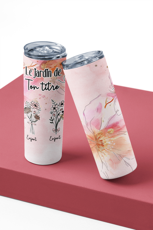 Bouteille personnalisé fleur de naissance