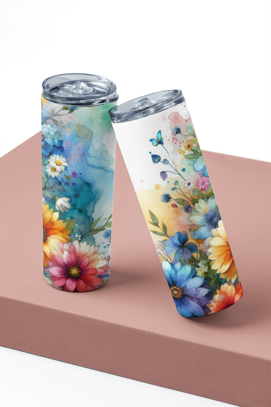 Image de tumbler 20 oz Floral a personnaliser