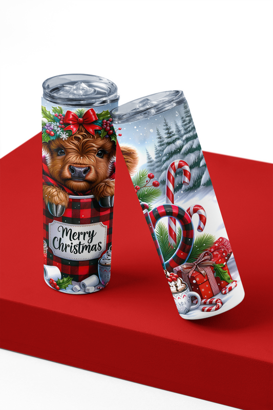 Bouteille isotherme vache de Noel