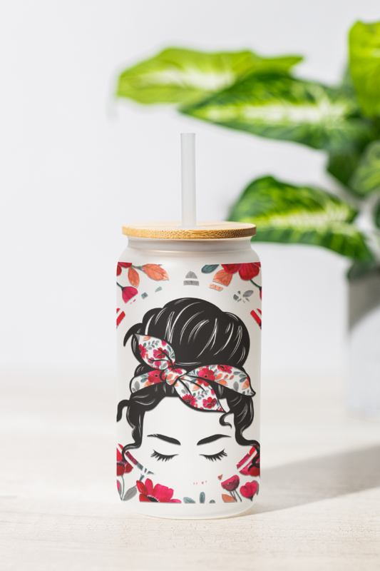 Verre givré - MessyBun rouge