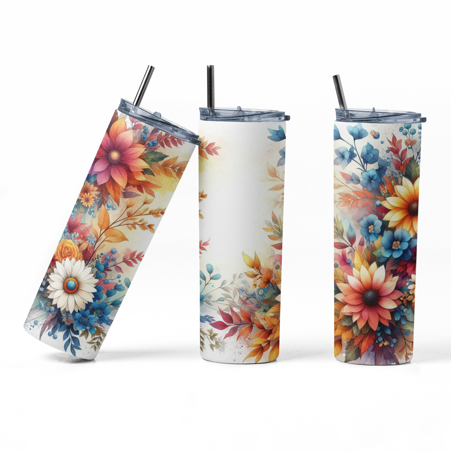 Bouteille isotherme - Floral à personnaliser 2