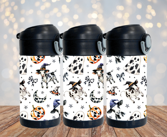 Bouteille isotherme enfant - Vache halloween