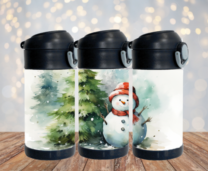 Bouteille isotherme enfant - Bonhomme de neige