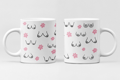 Tasse à café - Seins floral