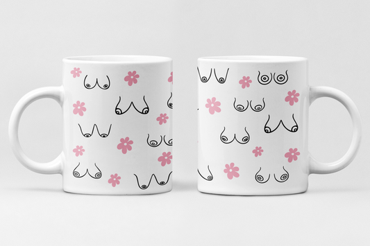 Tasse à café - Seins floral