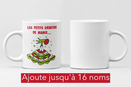 Tasse à café - Les petits grinchs de Mamie ou Grand-maman