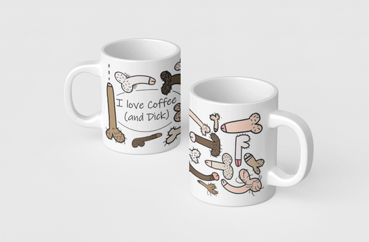 Tasse à café I love coffee and dick