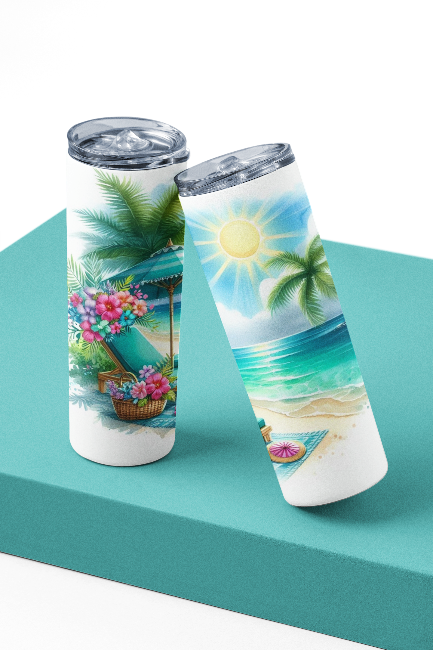 Image de tumbler 20oz de plage tropique