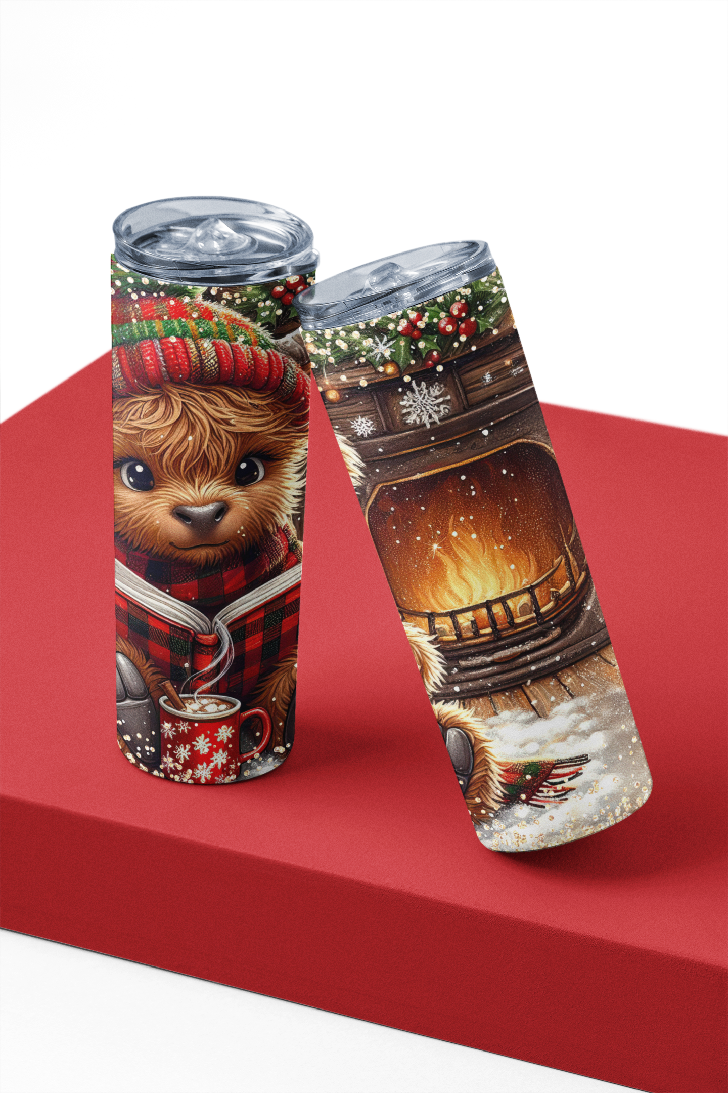 Bouteille isotherme - Vache Noël