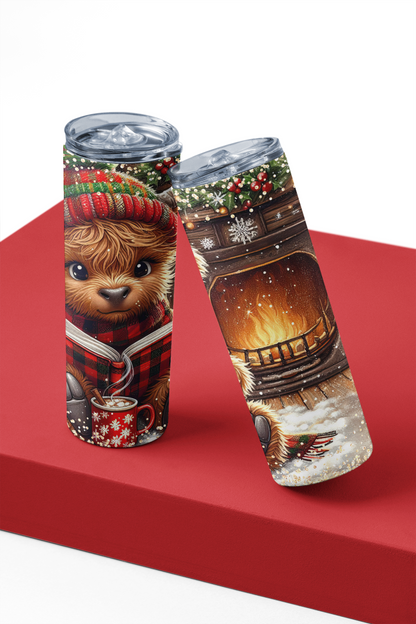 Bouteille isotherme - Vache Noël