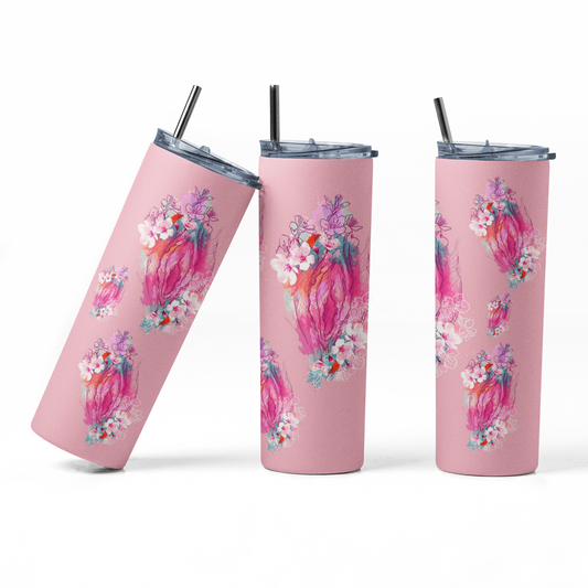 Bouteille isotherme - Fleur Vulve rose