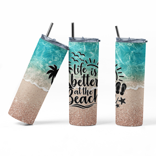 Image de gobelet Isotherme Life is better at the beach